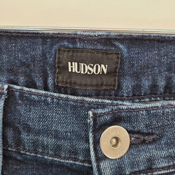 Hudson Jeans Mens 33 X 33 Blue Byron Straight Leg Mid Rise Zip Fly Stretch - Picture 5 of 13